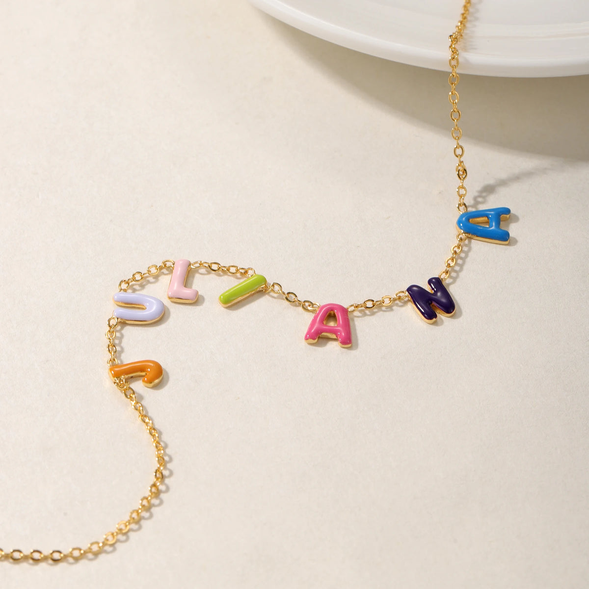 Custom Enamel Letter Pendant