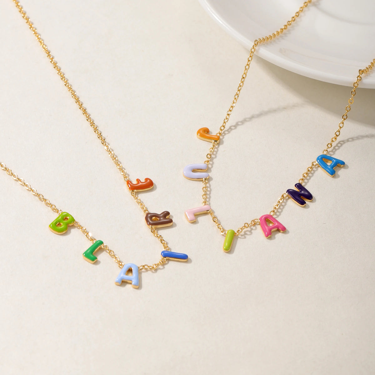 Custom Enamel Letter Pendant
