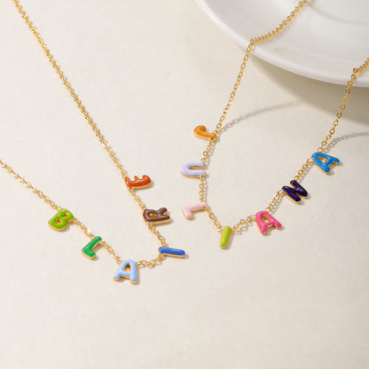 Custom Enamel Letter Pendant