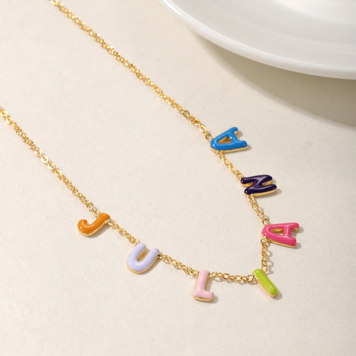 Custom Enamel Letter Pendant