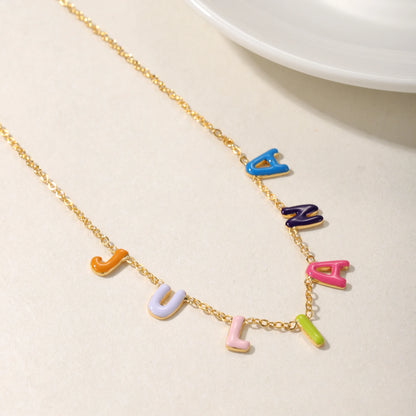 Custom Enamel Letter Pendant