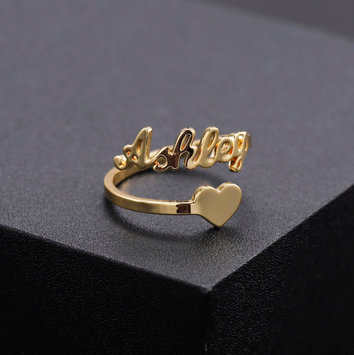 Custom Double Name Rings