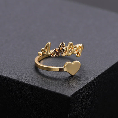 Custom Double Name Rings