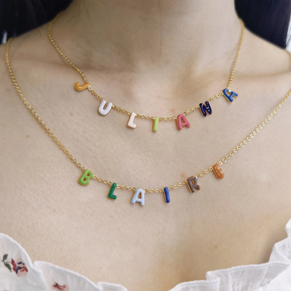Custom Enamel Letter Pendant