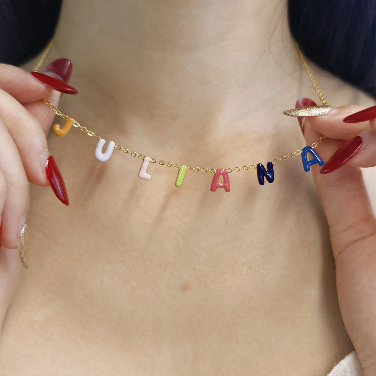 Custom Enamel Letter Pendant
