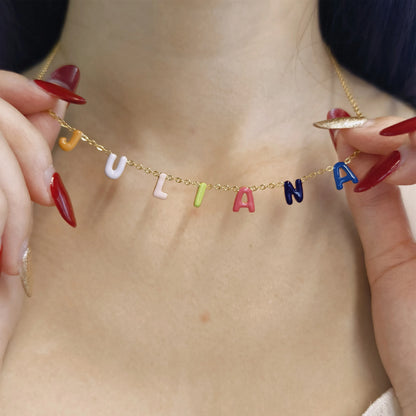 Custom Enamel Letter Pendant