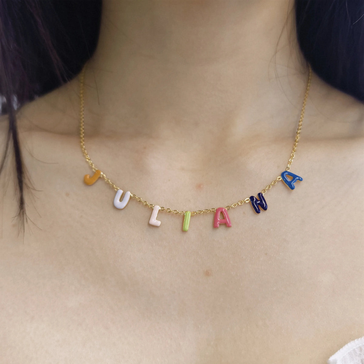 Custom Enamel Letter Pendant