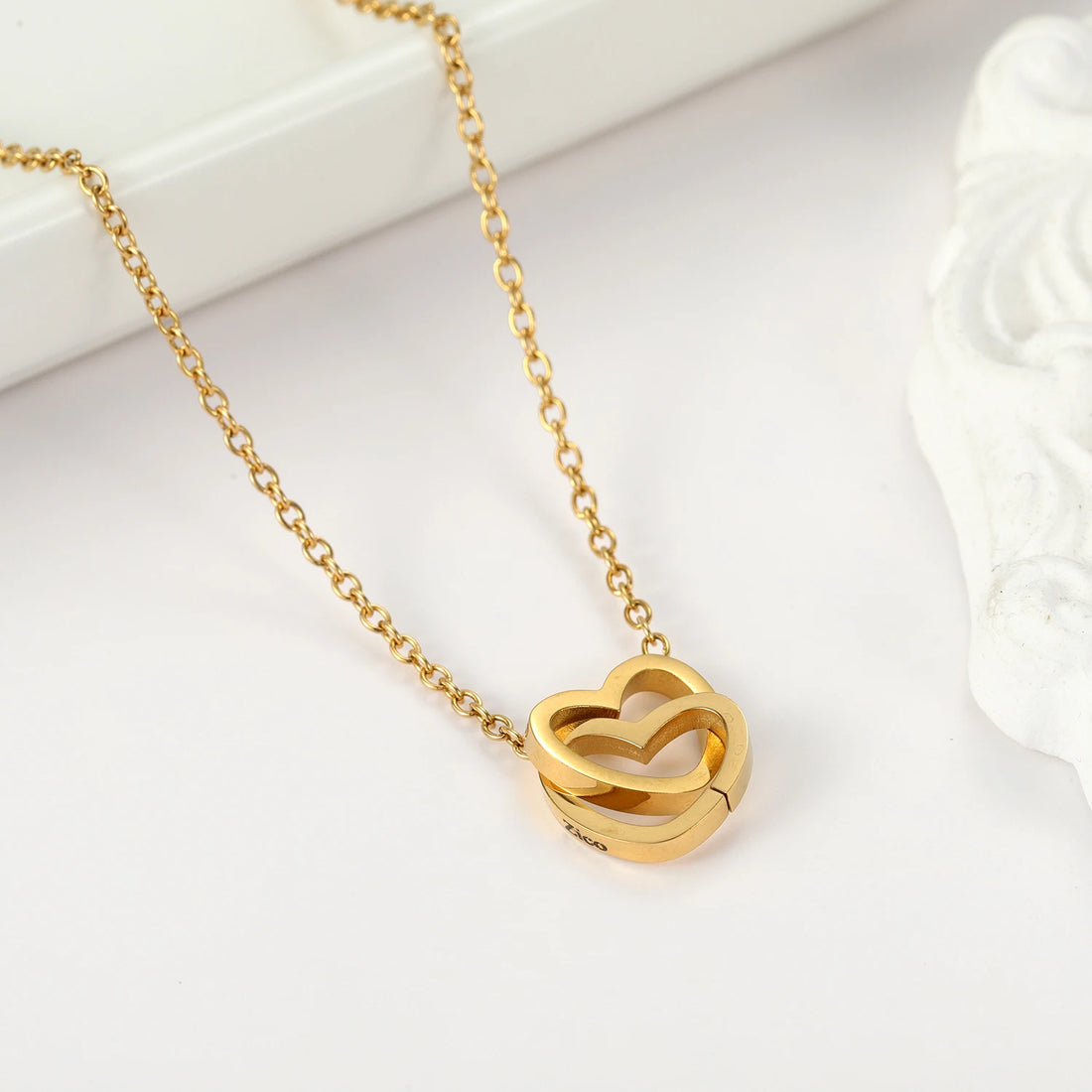Engraved Necklace with Eternal Rose Bear
