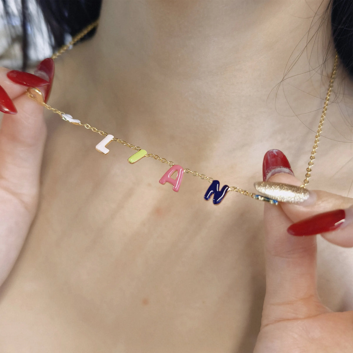 Custom Enamel Letter Pendant