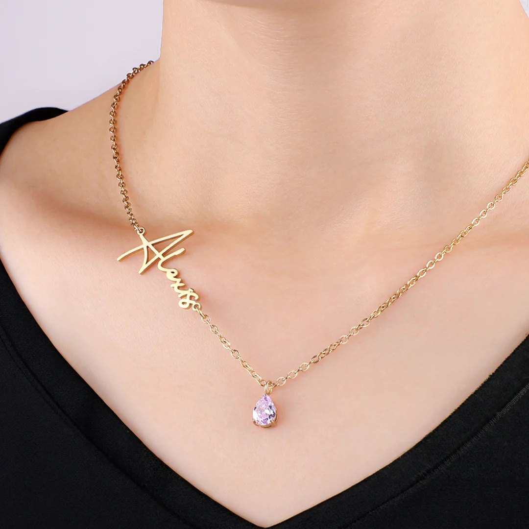 Custom Birthstone Necklace